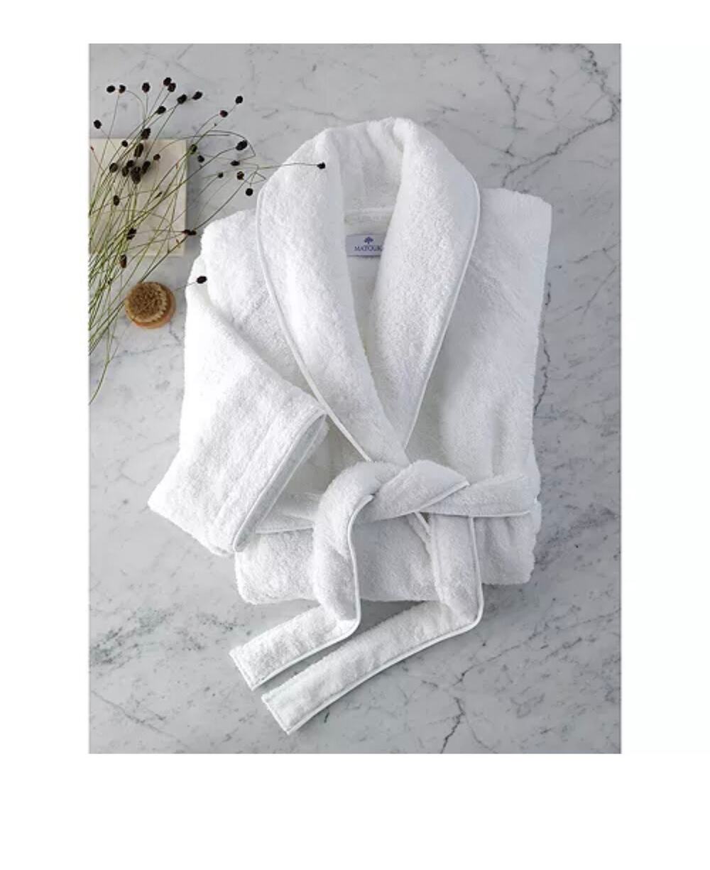 Matouk Cairo Robe White Cotton Terry - Size XL (New)